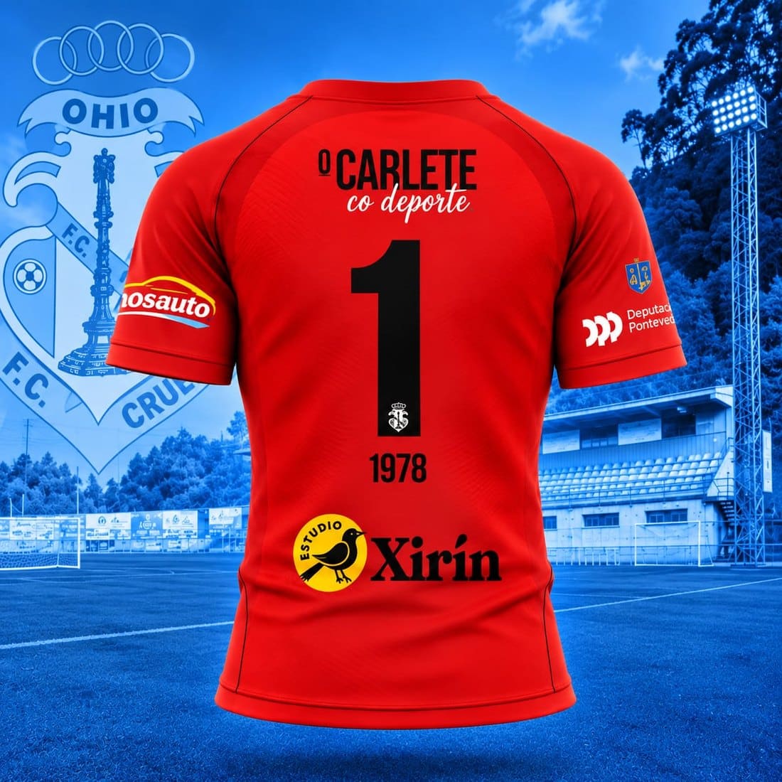 Camiseta porteiro 26/27 (vermella) — costas